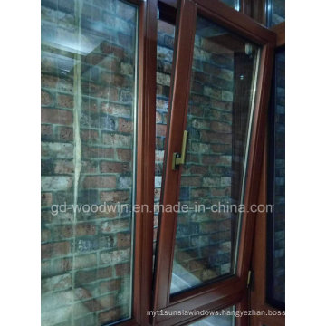 Top Quality Solid Wood Double Tempered Glass Window